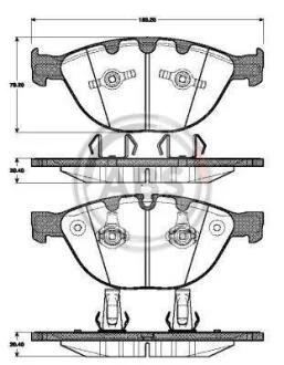 Гальмiвнi колодки дисковi A.B.S. 37463