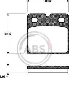 Комплект гальмівних накладок, дискове стоянкове гальмо A.B.S. 37467