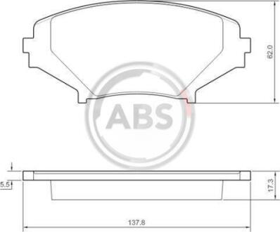 Гальмiвнi колодки дисковi A.B.S. 37472