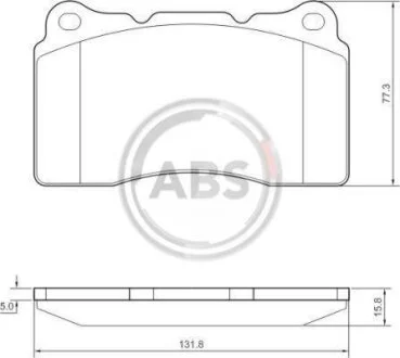 Комплект гальмівних накладок, дискове гальмо A.B.S. 37479