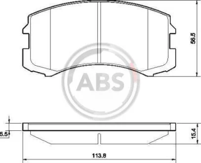 Гальмівні колодки дискові (1 к-т) A.B.S. 37491