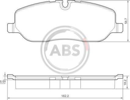 Колодки гальмівні дискові, комплект A.B.S. 37501