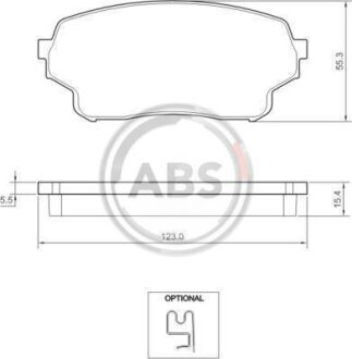 Колодки гальмівні дискові, комплект A.B.S. 37503