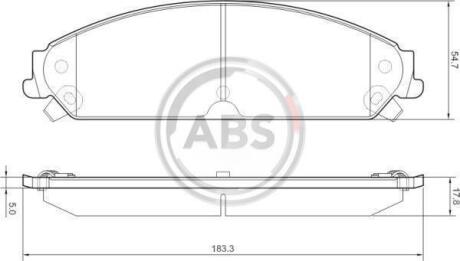 Колодки гальмівні дискові, комплект A.B.S. 37511