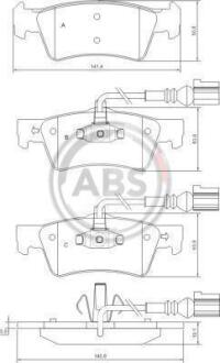 Колодка торм. VW TOUAREG задн. (ABS) A.B.S. 37527