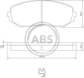Гальмівні колодки перед. Suzuki Grand Vitara 05-15 (tociko) A.B.S. 37531