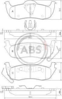Гальмівні колодки зад. Grand Cherokee/Commander/QX56 03-13 A.B.S. 37534