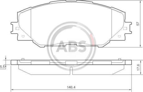 Гальмівні колодки пер. RAV 4 05-18/AURIS 07-12 (AKEBONO) A.B.S. 37543