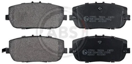 Комплект гальмівних накладок, дискове гальмо A.B.S. 37550