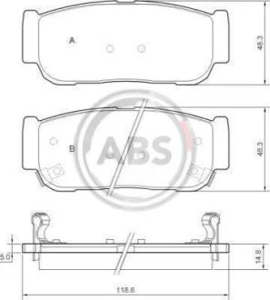 Колодка торм. KIA SORENTO задн. (ABS) A.B.S. 37567