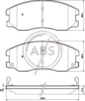 Колодка торм. CHEVROLET/OPEL CAPTIVA/ANTARA передн. (ABS) A.B.S. 37582