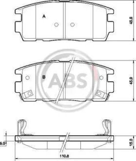 Колодки тормозные дисковые задние Chevrolet Captiva Opel Antara 2.0D/2.4/3.2 06- A.B.S. 37583