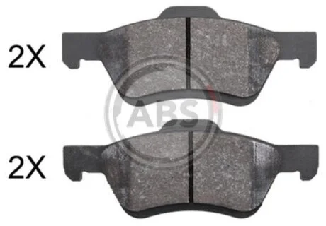 Комплект гальмівних накладок, дискове гальмо A.B.S. 37673