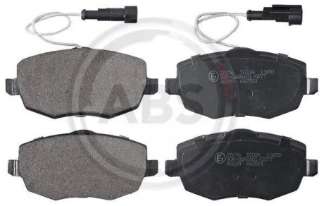 Комплект гальмівних накладок, дискове гальмо A.B.S. 37676