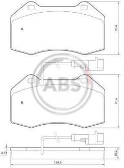 Колодки гальмівні дискові, комплект A.B.S. 37688