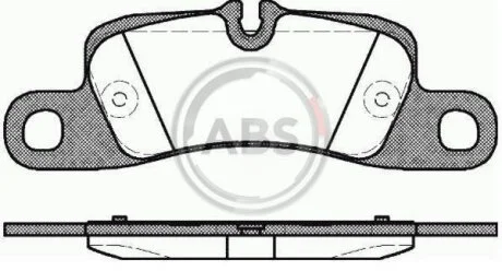 Комплект гальмівних накладок, дискове гальмо A.B.S. 37725