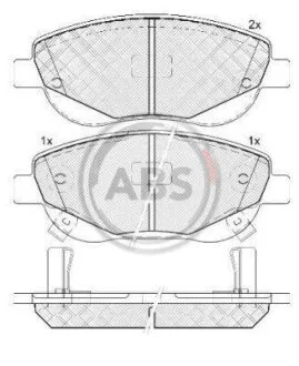 Гальмівні колодки дискові (1 к-т) A.B.S. 37736