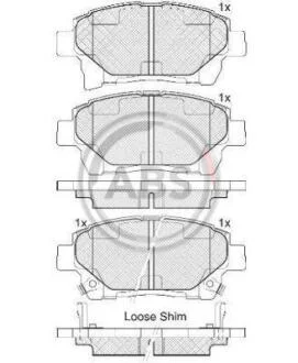 Колодки гальмівні дискові, комплект A.B.S. 37738