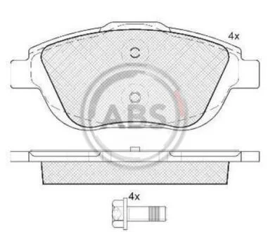 Гальмiвнi колодки дисковi A.B.S. 37751