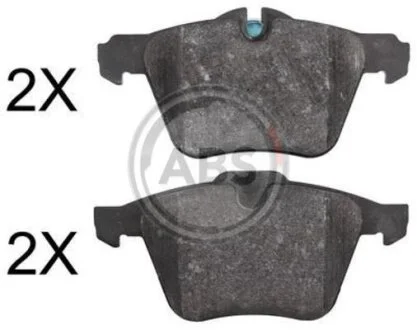 Комплект гальмівних накладок, дискове гальмо A.B.S. 37753