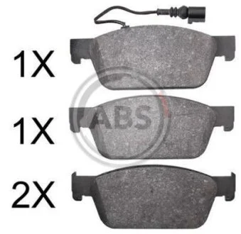 Колодка торм. диск. VW T5 передн. (ABS) A.B.S. 37767
