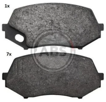 Комплект гальмівних накладок, дискове гальмо A.B.S. 37771