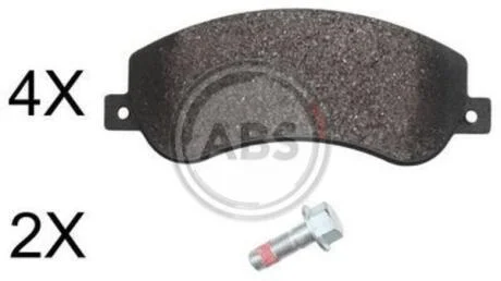 Колодки гальмівні дискові, комплект A.B.S. 37793