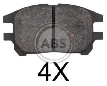 Комплект гальмівних накладок, дискове гальмо A.B.S. 37799