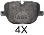 Колодки гальмівні дискові, комплект A.B.S. 37802 (фото 1)