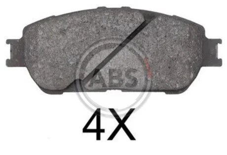 Комплект гальмівних накладок, дискове гальмо A.B.S. 37822