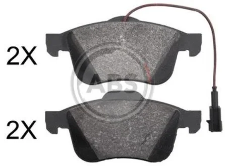 Комплект гальмівних накладок, дискове гальмо A.B.S. 37882