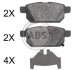Колодка гальм. диск. SUZUKI SX4 задн. (ABS) A.B.S. 37886 (фото 1)