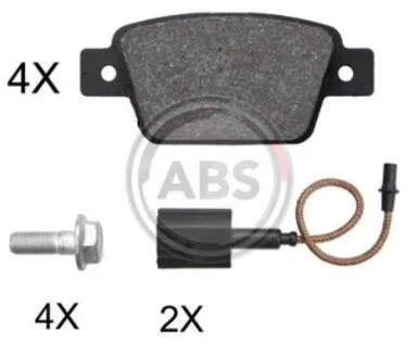 Колодки гальмівні дискові, комплект A.B.S. 37928