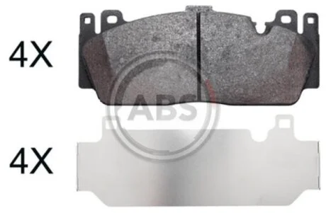 Комплект гальмівних накладок, дискове гальмо A.B.S. 37994