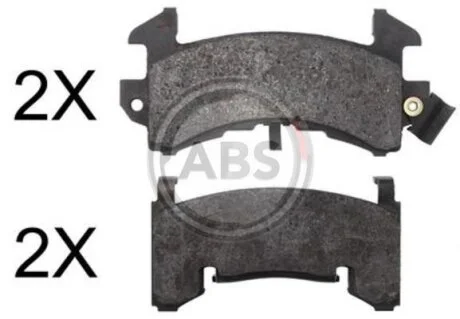 Комплект гальмівних накладок, дискове гальмо A.B.S. 38202