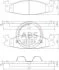 Комплект гальмівних накладок, дискове гальмо A.B.S. 38632 (фото 1)