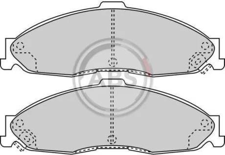 Комплект гальмівних накладок, дискове гальмо A.B.S. 38749