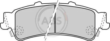 Комплект гальмівних накладок, дискове гальмо A.B.S. 38792