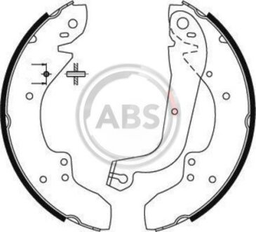 Колодка гальм. барабан. FIAT Ducato задн. (ABS) A.B.S. 8411