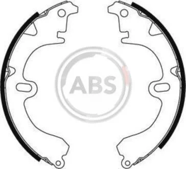 Колодка торм. барабан. TOYOTA COROLLA задн. (ABS) A.B.S. 8653