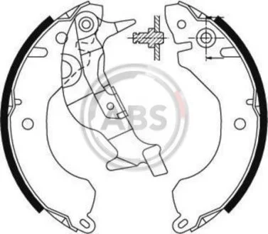Комплект гальмівних колодок A.B.S. 8667