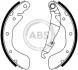 Колодка торм. барабан. DAEWOO LANOS/OPEL ARANOS/ESPERO/ASTRA задн. (ABS) A.B.S. 8885 (фото 1)