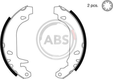 Колодка гальм. барабан. CITROEN / PEUGEOT Xsara/ZX/306 задн. (ABS) A.B.S. 8932