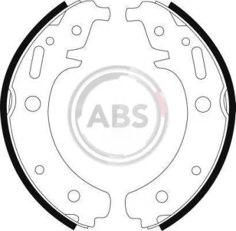 Комплект гальмівних колодок A.B.S. 8998