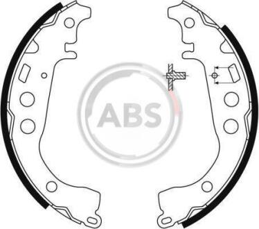 Колодка гальм. барабан. TOYOTA Yaris задн. (ABS) A.B.S. 9058