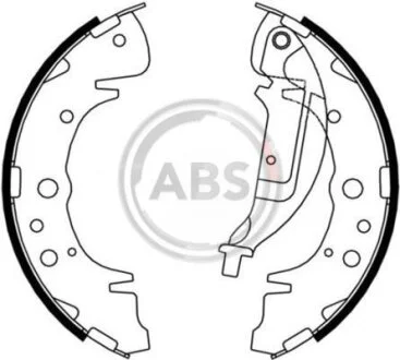 Колодка гальм. барабан. HYUNDAI Santa Fe задн. (ABS) A.B.S. 9097