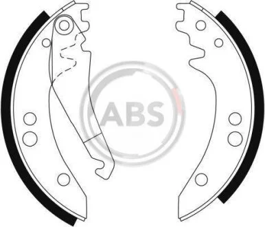 Колодка гальм. барабан. MB 207-210 задн. (ABS) A.B.S. 9117
