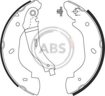 Колодка торм. барабан. FORD TOURNEO/TRANSIT задн. (ABS) A.B.S. 9126