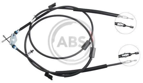 Трос ручного гальма FORD C-MAX (DM2), FOCUS II (DA, HCP, DP)(барабан.) (ABS) A.B.S. K10325