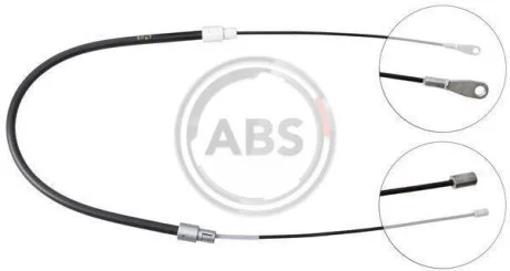 Трос ручного тормоза Mercedes A (W168) задний левый (ABS) A.B.S. K14657